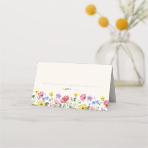Wildflower Rustic Chic Floral Boho Country Wedding Place Card