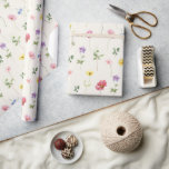 Wildflower Rustic Chic Floral Boho Country Wedding Wrapping Paper<br><div class="desc">Celebrate your love story with this elegant floral wedding wrapping paper featuring a charming watercolor wild flower design. Perfect for a garden wedding, outdoor ceremony, or rustic boho celebration, this design blends whimsical floral elements with timeless elegance. Ideal for summer or spring weddings, the vibrant botanical artwork and personalised layout...</div>