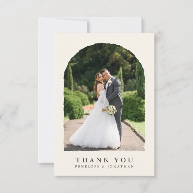 Wildflower Rustic Chic Floral boho  Wedding Photo Thank You Card (Front)
