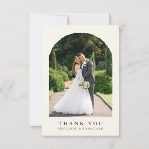 Wildflower Rustic Chic Floral boho  Wedding Photo Thank You Card