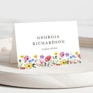 Wildflower Rustic Chic  Wedding Boho Place Card