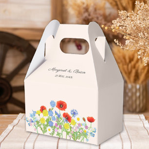 Wildflower Rustic Country Floral Elegant Wedding Favour Box