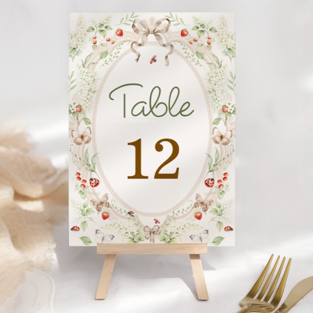 Wildflower Rustic Vintage Table Number (Creator Uploaded)