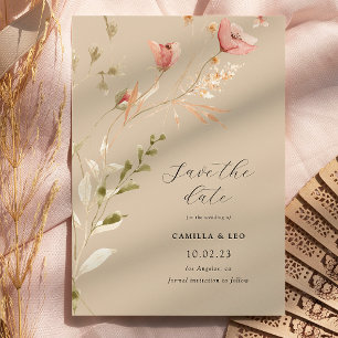 Wildflower Rustic Wildflower Wedding Invitation