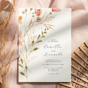 Wildflower Rustic Wildflower Wedding Invitation