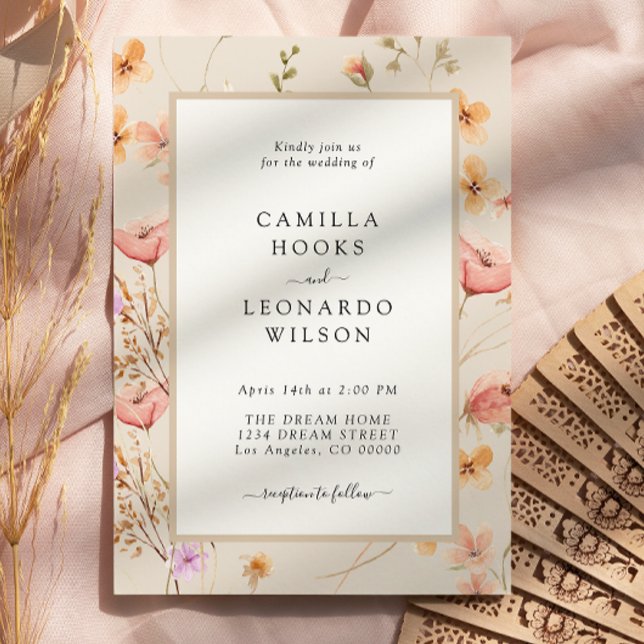 Wildflower Rustic Wildflower Wedding  Invitation (Creator Uploaded)