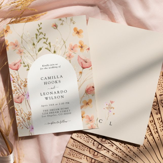 Wildflower Rustic Wildflower Wedding Invitation (Creator Uploaded)