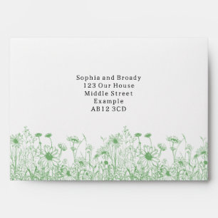 Wildflower Sage Green Envelope