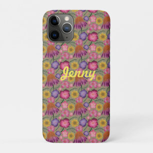 Wildflower Sage Green Floral Personalised  iPhone 11 Pro Case