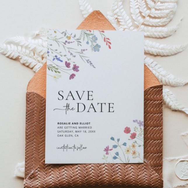 Wildflower Save the Date, Boho Save the Date Invitation (Creator Uploaded)