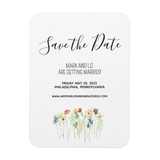 Wildflower Save the Date Magnet