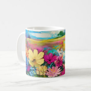 Wildflower scene coffee mug