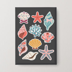 Wildflower Seashell Clam Summer Vibes Floral Beach