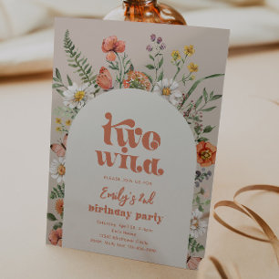 Wildflower Second Birthday Party Invitation