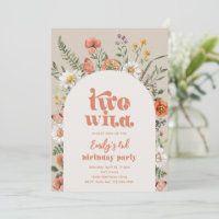 Wildflower Second Birthday Party Invitation