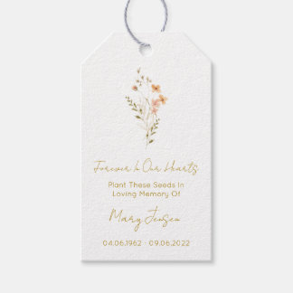 Wildflower Seed Packet Funeral Gift Tags