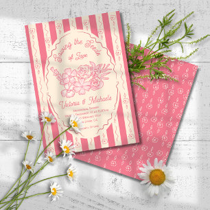 Wildflower Seed Packet Hand Drawn Rehearsal Dinner Invitation
