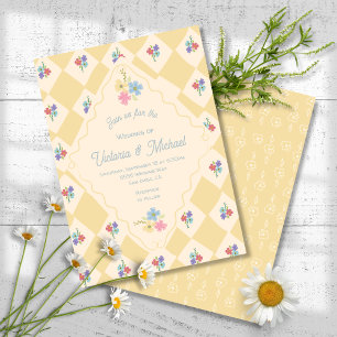 Wildflower Seed Packet Hand Drawn Wedding Invitation