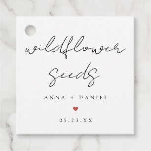 Wildflower Seed Packet Wedding Favour Tags