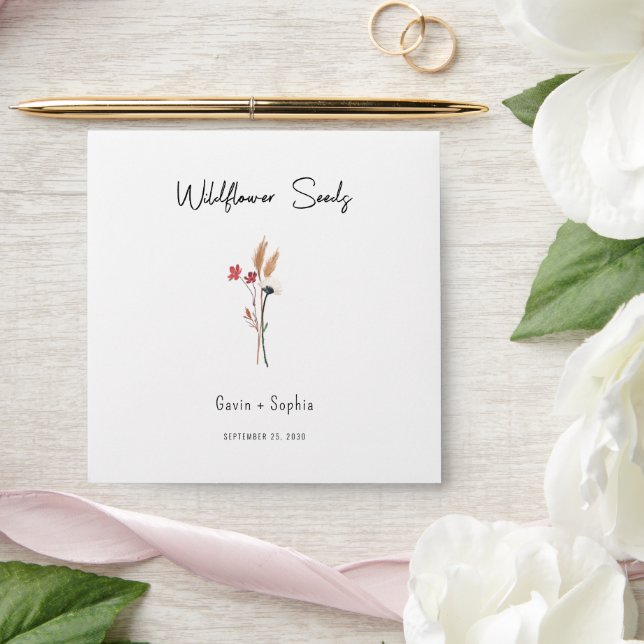 Wildflower Seed Wedding Favour Plant Lover Eco Envelope (Wedding)