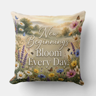 Wildflower Serenity Throw Pillow