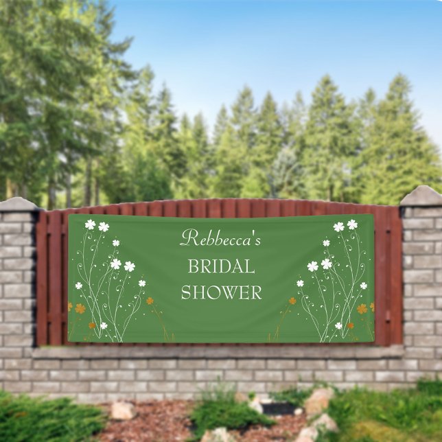 Wildflower Shamrocks Green White Custom Welcome Banner (Creator Uploaded)