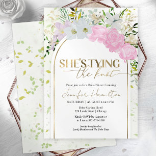 Wildflower She's tying the knot Bridal Shower Invitation