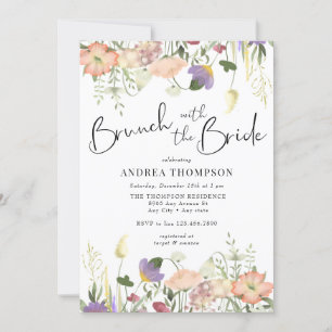 Wildflower Shower   Bridal Brunch Invitation