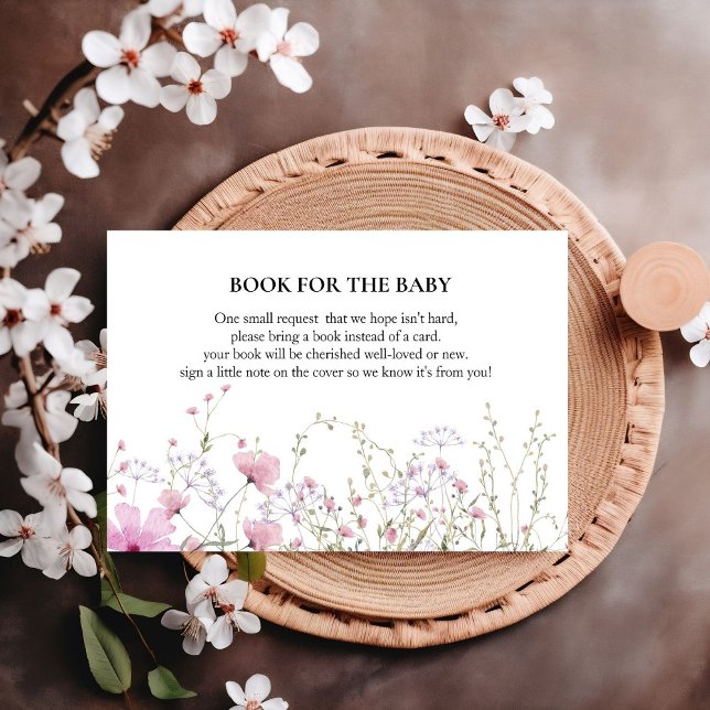 Wildflower shower game book for baby request enclosure card (Creator Uploaded)