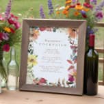 Wildflower Signature Cocktail Menu Poster<br><div class="desc">Wildflower Signature Cocktail Menu Poster</div>