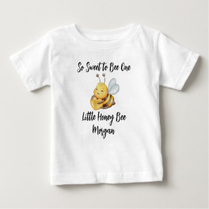 Wildflower So Sweet Bee One 1st Bee Day Birthday Baby T-Shirt