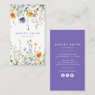 Wildflower Social Media Business Card
