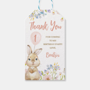 Wildflower Some Bunny Birthday Thank You Tag