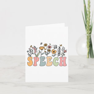 Wildflower Speech Floral Speech Therapy Slp Slpa  Card