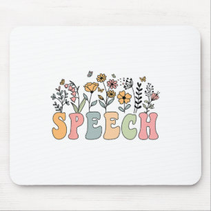 Wildflower Speech Floral Speech Therapy Slp Slpa Mouse Pad