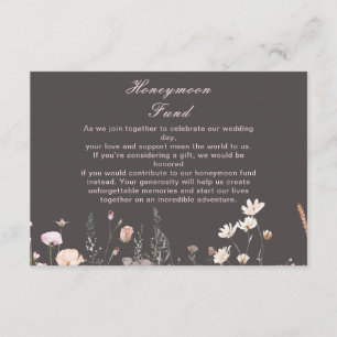 Wildflower Spring Blush Pink Floral Wedding Enclosure Card