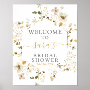 Wildflower Spring Bridal Shower Welcome sign
