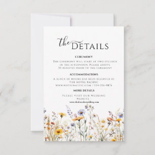 Wildflower Spring Details Enclosure card