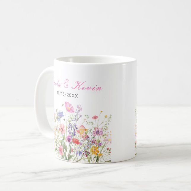 Wildflower Spring Floral Coffee Mug (Front Left)