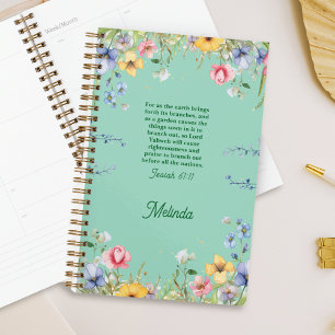 Wildflower Spring Garden Bible Verse Personalised Planner