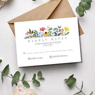 Wildflower Spring Summer Outdoor Wedding RSVP