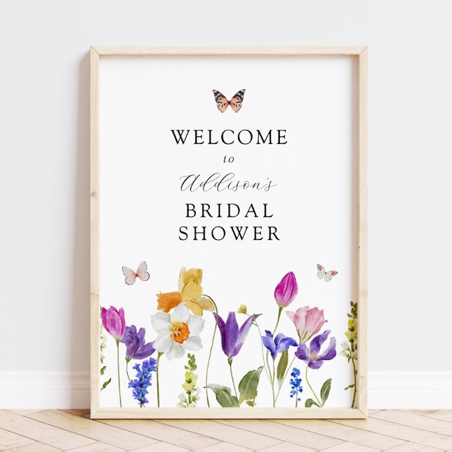 Wildflower Spring Time Bridal Shower Welcome Sign (Creator Uploaded)