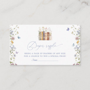 Wildflower Storybook Diaper Raffle Enclosure Card