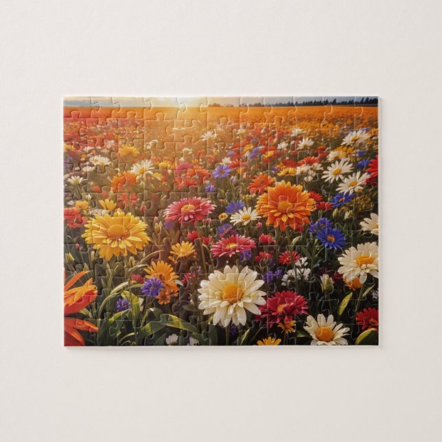 Wildflower Sunrise Jigsaw Puzzle (Horizontal)