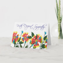 Wildflower Sympathy Card