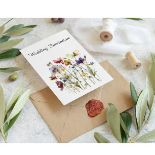 Wildflower Symphony: Vibrant Watercolor Art Invitation