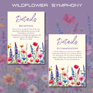 Wildflower Symphony Wedding Details- Enclosure Card