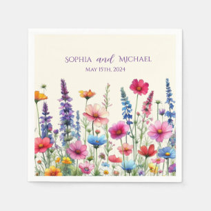 Wildflower Symphony-Wedding- Napkins