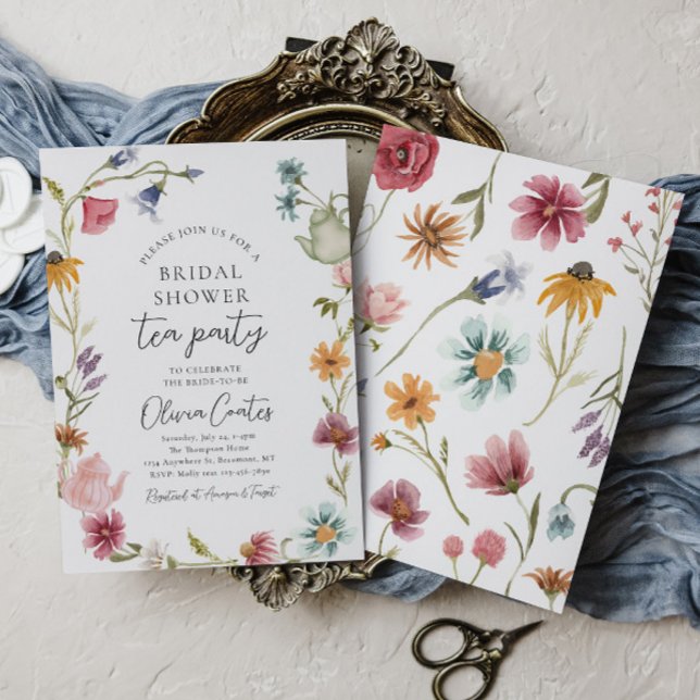 Wildflower Tea Bridal Shower Invitation (Creator Uploaded)
