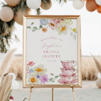 Wildflower Tea Bridal Shower Welcome